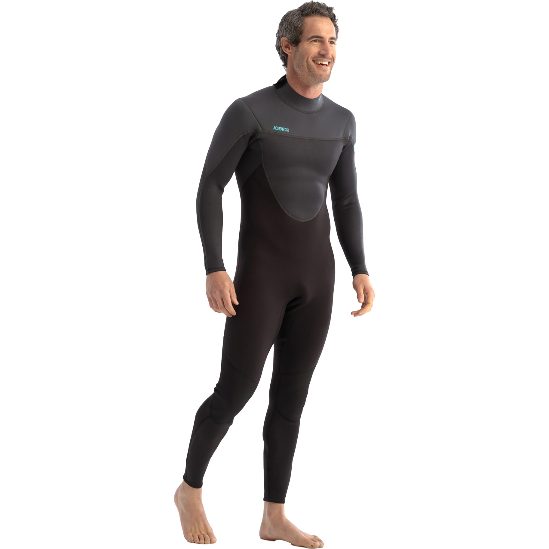 2026 Jobe Männer Perth 3/2mm Rückenreißverschluss Neoprenanzug 303521002 - Graphite / Grey